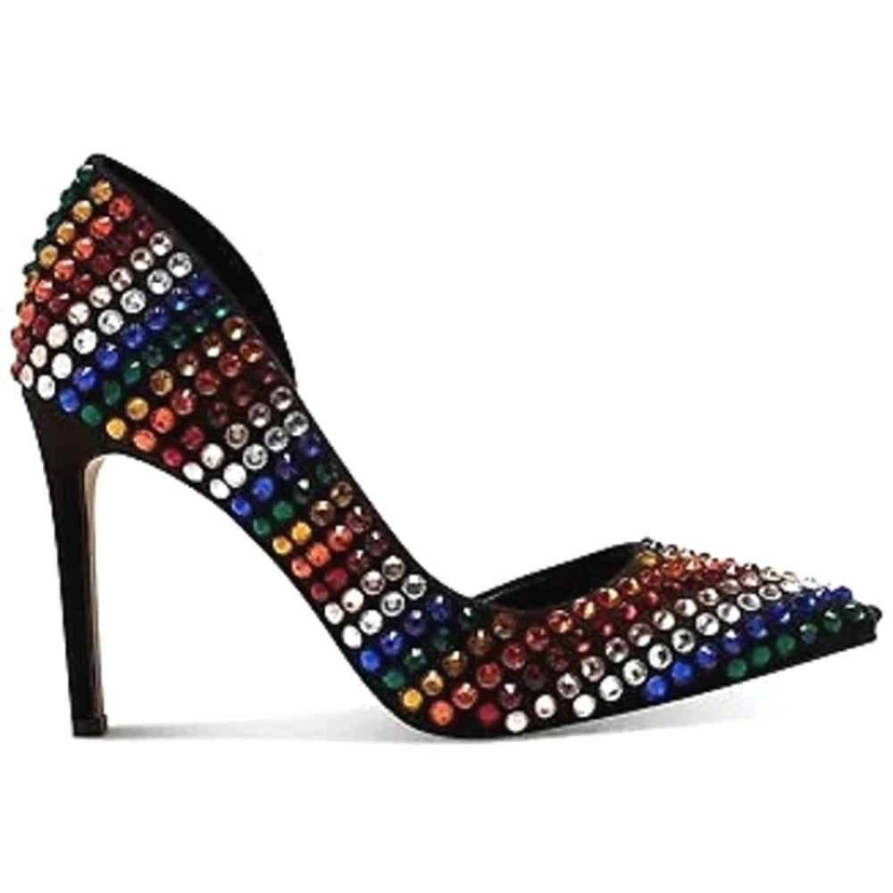 NEW INC Kenjay Rhinestone Pointed Toe D'Orsay Heels - Picture 4 of 10